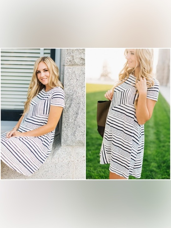 Maeve Dresses & Skirts - ✨ Anthropologie Maeve Striped A-Line Swing Dress - Maternity Friendly 🤰